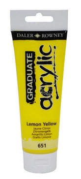 PINTURA ACRILICA GRADUATE 120ML LEMON AMARILLO | 3 UNIDADES | (DALER ROWNEY)
